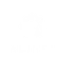 The image shows a stylized black and white logo for "Althea", featuring a star-like symbol above the text
