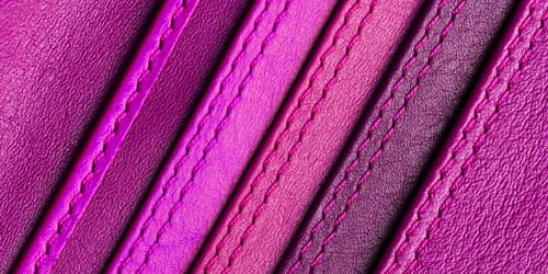 Stitched pink leather
