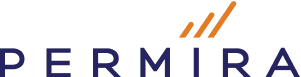 The image shows the Permira logo, which consists of the word "PERMIRA" in blue letters with an orange flame-like graphic above it