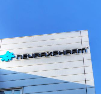 Neuraxpharm logo on a building